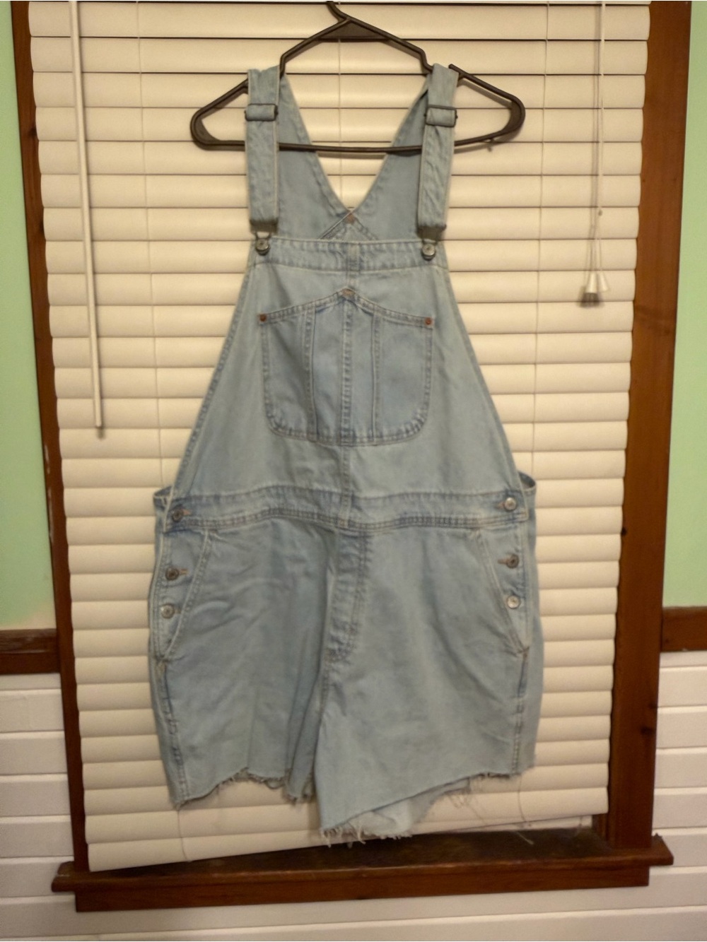 Old Navy Light Blue Denim Short Overalls